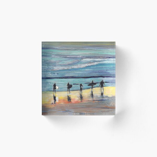 Day at Surfer Joe's by Riccoboni, Surfing Picture Acrylic Block