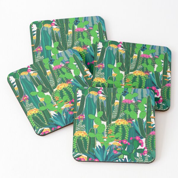 Item preview, cactus trendy fluorescent colors pattern designed and sold by cutecrazytshirt.