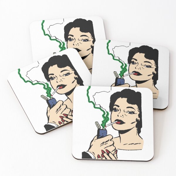 Item preview, Vintage smoking girl pop art designed and sold by S33B3YOND.