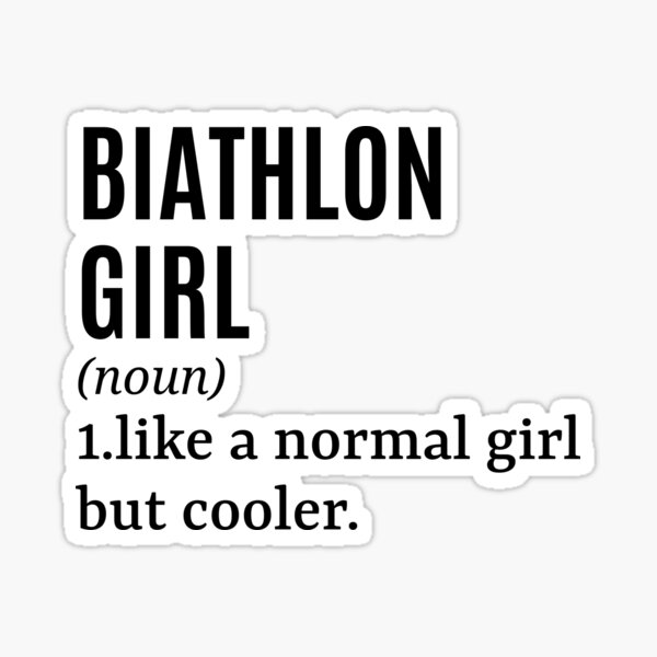 Biathlon Girl - Biathlon Athlet Lustiges Zitat Sticker
