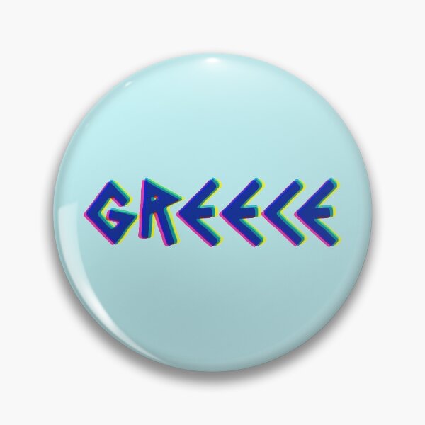 Item preview, Greece semi-transparent psychedelic sticker text. designed and sold by angelisart.