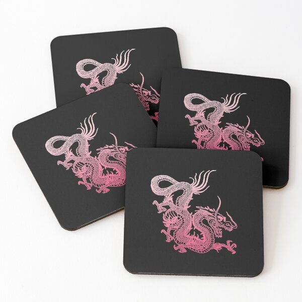 Item preview, Pink Chinese Dragon Asian Tradition Tattoo Style  designed and sold by dotrucvan27.