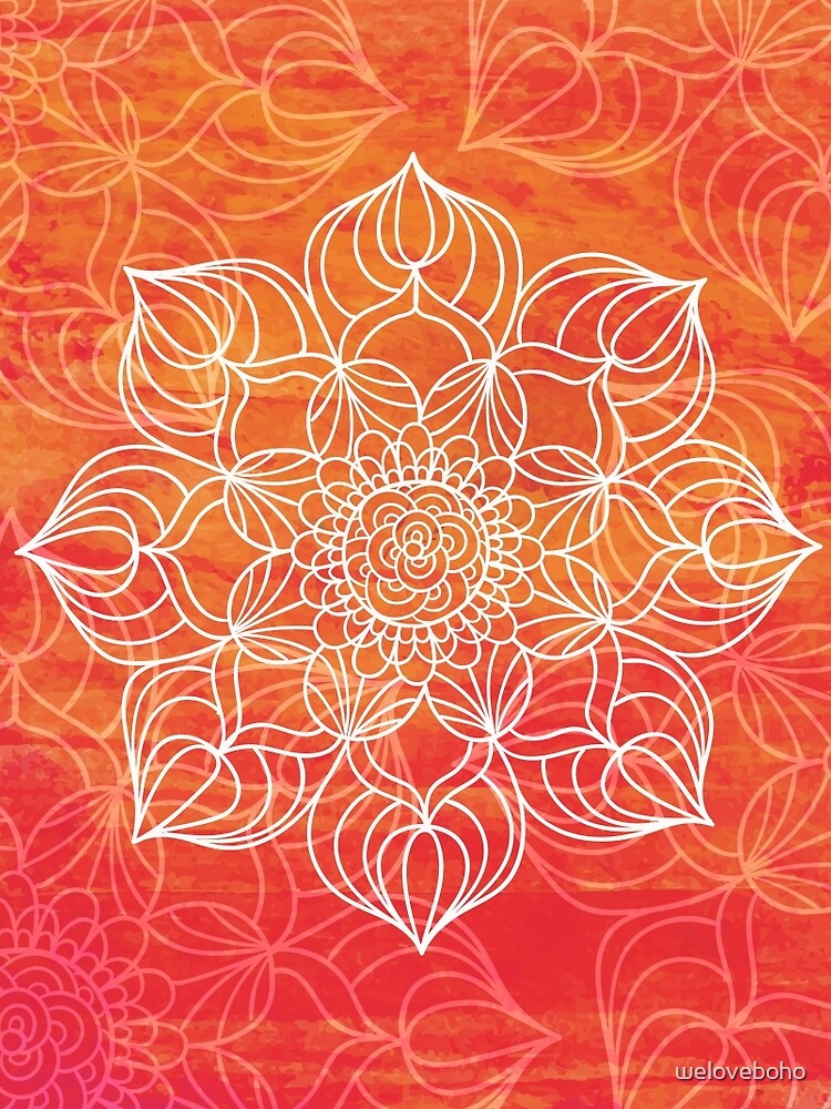 Orange mandala de weloveboho