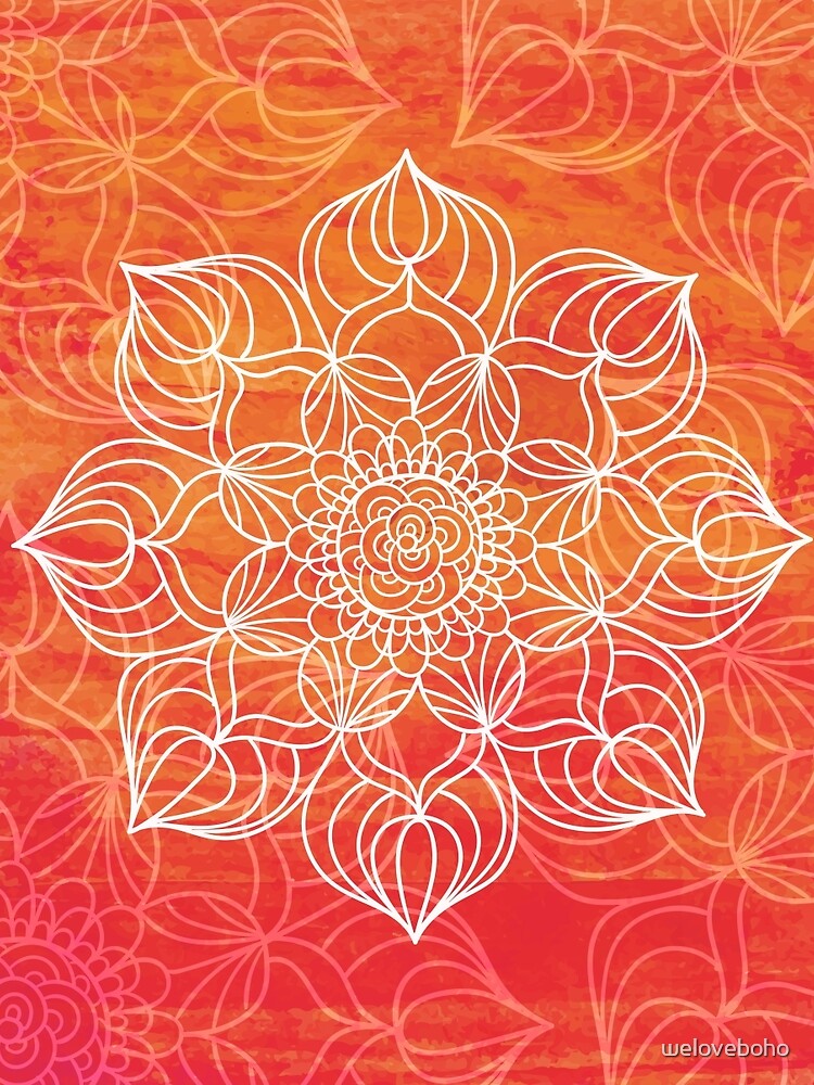 Imagen 5 de 5, Camiseta gráfica con la obra Orange mandala, diseñada y vendida por weloveboho.