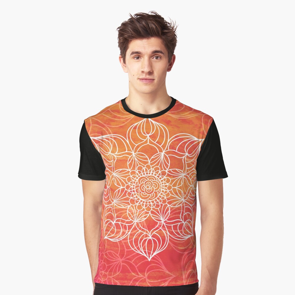 Orange mandala Camiseta gráfica