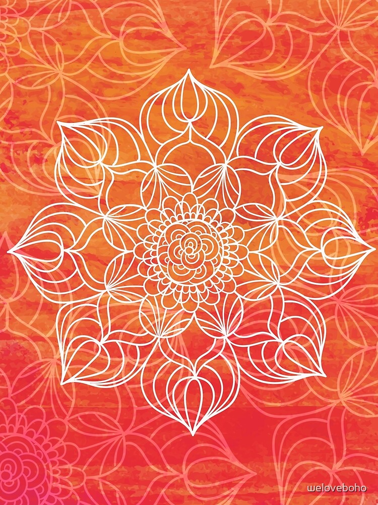 Orange mandala de weloveboho