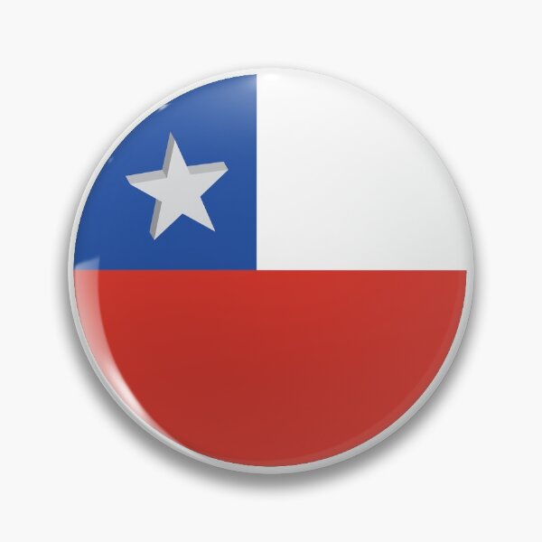 Item preview, Chile Flag t-shirt | Chile Flag poster | Chile Flag Pin Buttons designed and sold by KARTICK DUTTA.