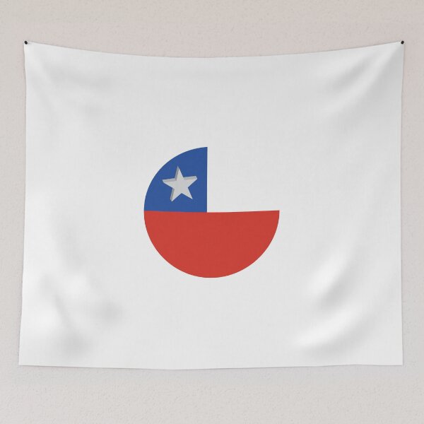 Item preview, Chile Flag t-shirt | Chile Flag poster | Chile Flag Pin Buttons designed and sold by KARTICK DUTTA.