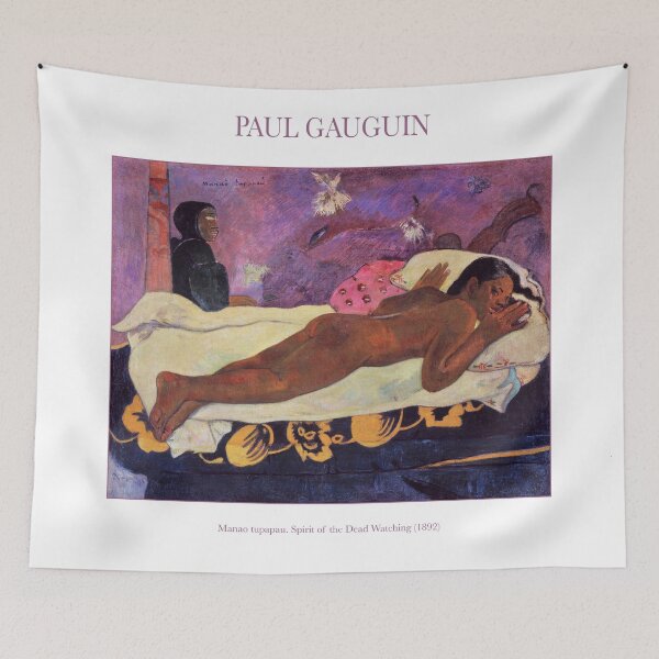 Item preview, PAUL GAUGUIN - El espíritu de los muertos vela - Mujer negra polinesia desnuda designed and sold by FrostMintStudio.