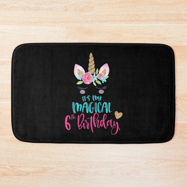 Item preview, Kids Unicorn 6th Birthday Party Girl 6 Years Old designed and sold by MasonshiNoor.
