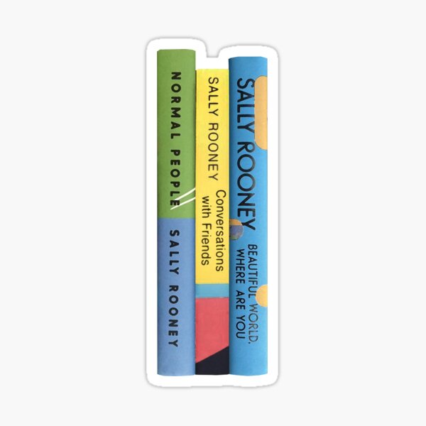 sally rooney book stack Sticker