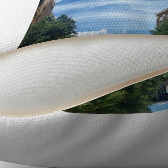 Alternate view of River walk Throw Pillow