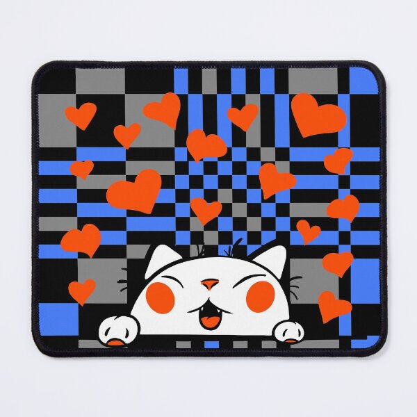 Geometric patterns with Smiling Cat Mouse Pad