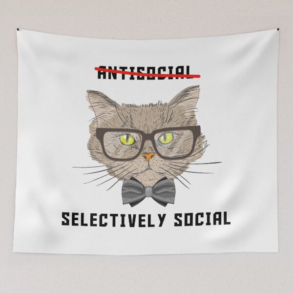 Item preview, Not Anti Social Im Selectively Social designed and sold by dimitar-pnankov.