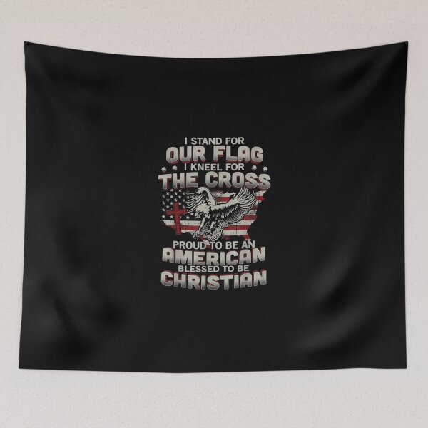 Item preview, I Proudlytand For The Flag And Kneel For The Cross designed and sold by MuratshiMana.