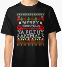Christmas T-shirt - Merry Christmas Ya Filthy Animal Classic T-Shirt