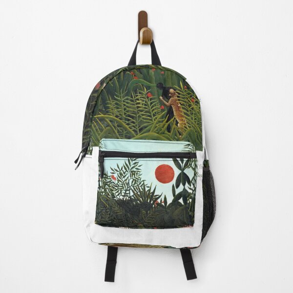 Item preview, HENRI ROUSSEAU - Virgin Forest with Sunset - Painting Landscape jungle tropical forest designed and sold by FrostMintStudio.