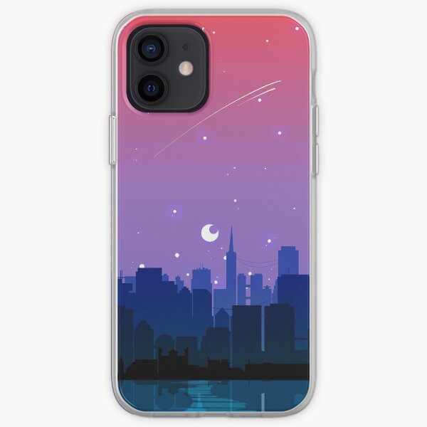 Paisaje urbano del orgullo bisexual Funda blanda para iPhone