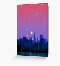 Bisexual Pride Cityscape Greeting Card