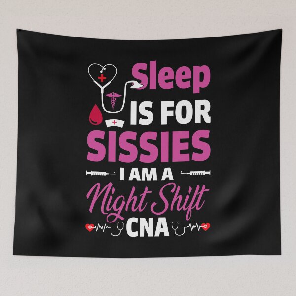Item preview, Sleep Is For Sissies I'm a CNA (purple) designed and sold by SewnMemories.