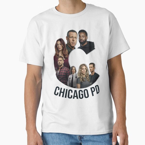 Vista previa del artículo con la obra «Logotipo de personajes del programa de televisión de Chicago PD», diseñado y vendido por HumorStyle.