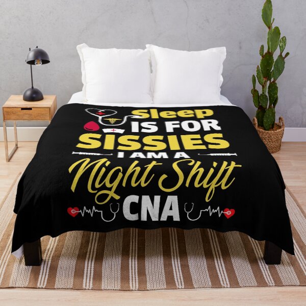 Item preview, Sleep Is For Sissies I'm a CNA (yellow) designed and sold by SewnMemories.