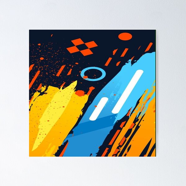 Item preview, Abstract colourful splash digital drawing designed and sold by Bkstores.