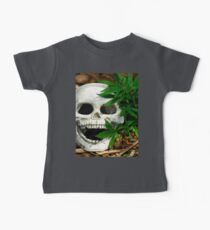 Happy Marijuana Skull Baby Tee