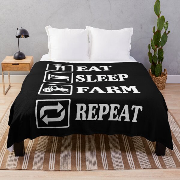 Item preview, Eat Sleep Farm Repeat designed and sold by hpshop1234.