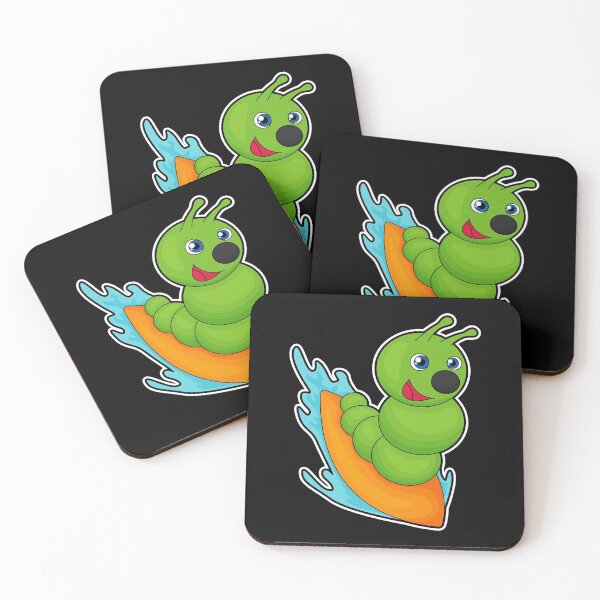 Item preview, Caterpillar as Surfer with Surfboard designed and sold by Snabdesign84.