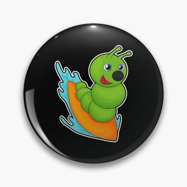 Item preview, Caterpillar as Surfer with Surfboard designed and sold by Snabdesign84.