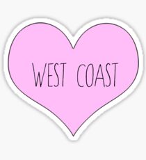 west coast sticker best coast california Sticker