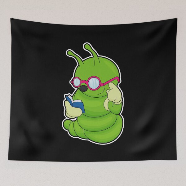 Item preview, Caterpillar with Sunglasses & Book designed and sold by Snabdesign84.