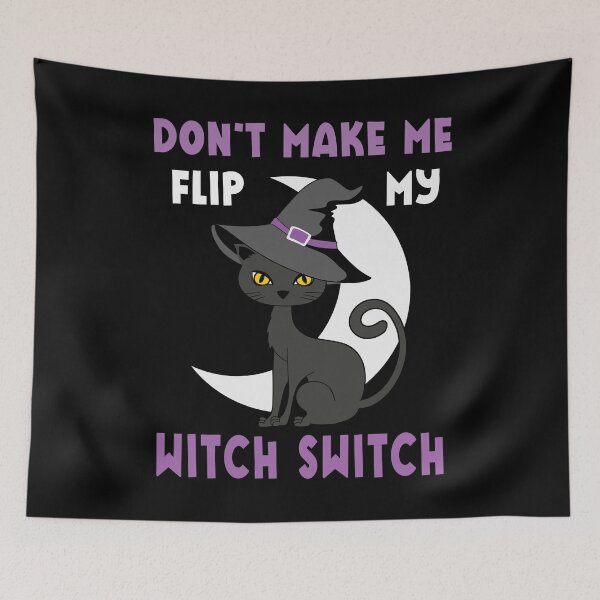 Item preview, Don't Make Me Flip My Witch Switch Cat designed and sold by Fabvity.
