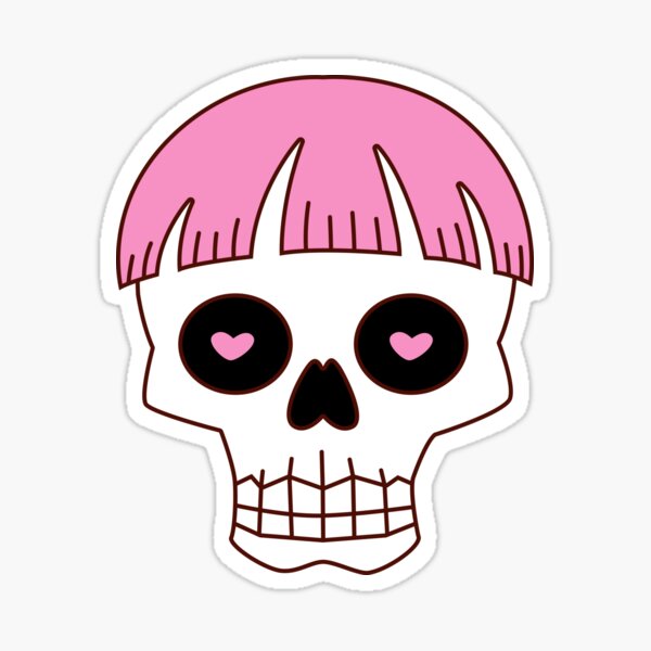 Skull hairstyle Sticker