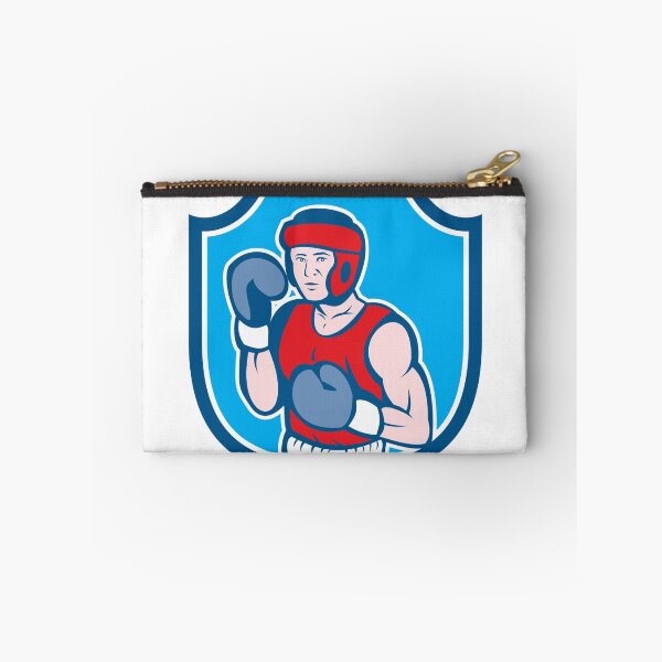 Item preview, Amateur Boxer Stance Shield Cartoon designed and sold by patrimonio.