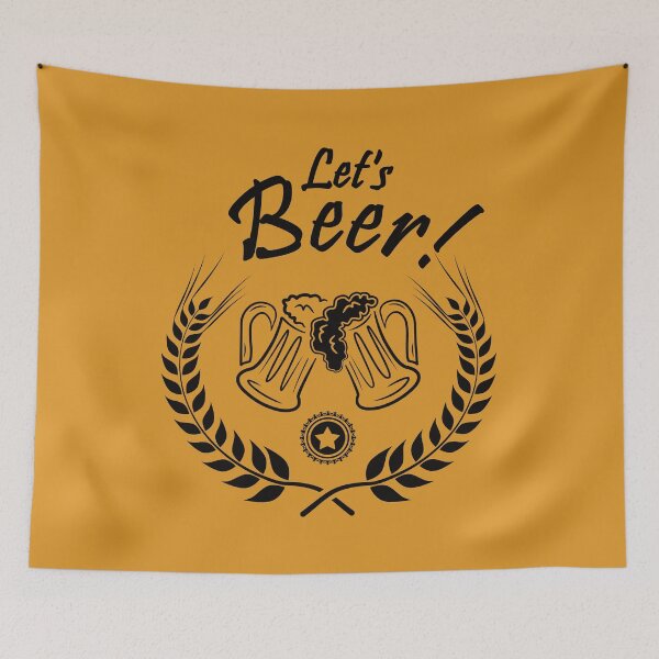 Item preview, Let's Beer Greeting (black) designed and sold by DKdesigns27.