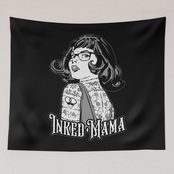 Item preview, Inked Mama Mom Life Vintage Tattooed Mother Pop Art Girl designed and sold by GrandeDuc.