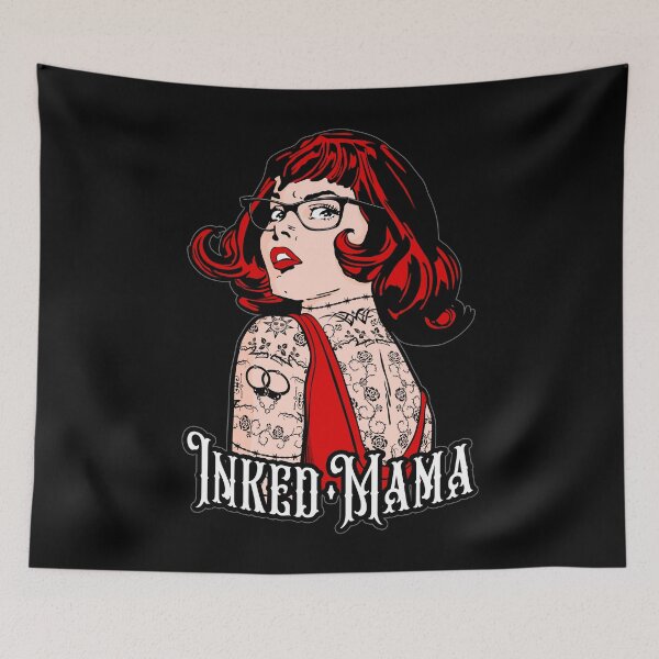 Item preview, Inked Mama Mom Life Vintage Tattooed Mother Pop Art Girl designed and sold by GrandeDuc.