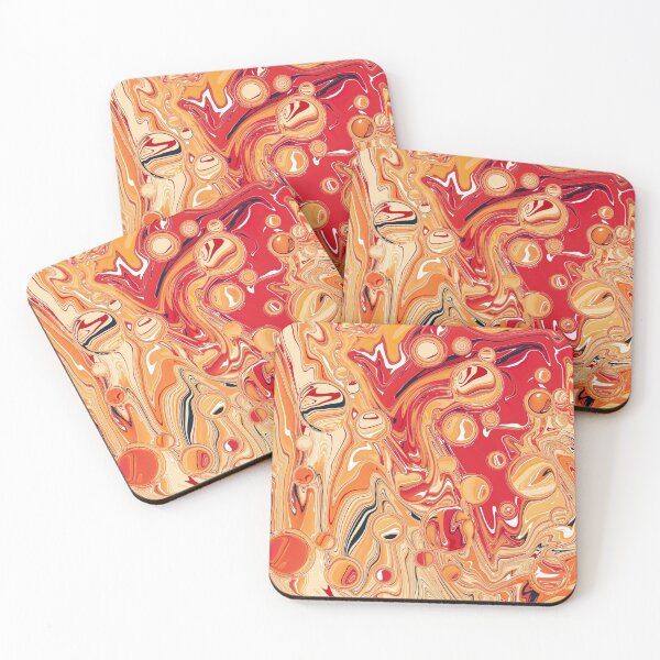 Item preview, Marble orange soda | liquid pour | marble art designed and sold by Amanda Ozga.