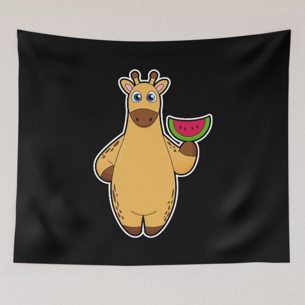 Artikelvorschau, Giraffe beim Essen mit Wassermelone entworfen und verkauft von Snabdesign84.