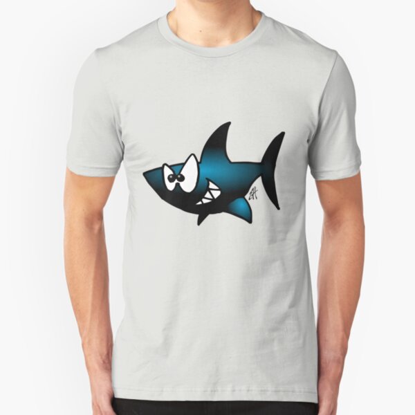 Lächelnder Haifisch Slim Fit T-Shirt
