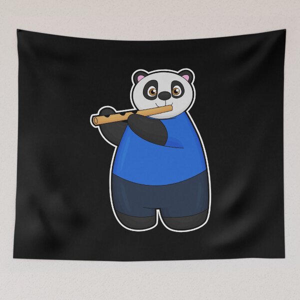 Item preview, Panda as Musician with Flute designed and sold by Snabdesign84.
