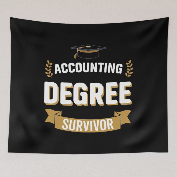 Item preview, Accounting Degree Survivor - Funny University Graduation designed and sold by VintagePathway.
