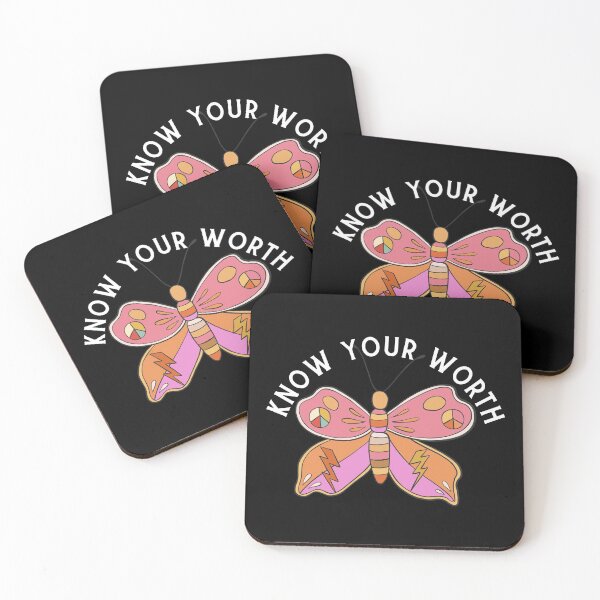 Item preview, Know Your Worth Butterfly Peace Sign designed and sold by ALittleOffShop.