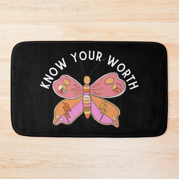Item preview, Know Your Worth Butterfly Peace Sign designed and sold by ALittleOffShop.
