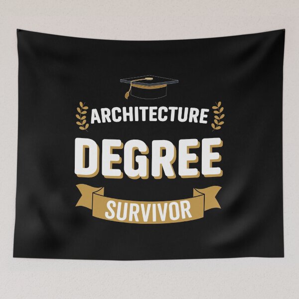 Item preview, Architecture Degree Survivor - Funny University Graduation designed and sold by VintagePathway.