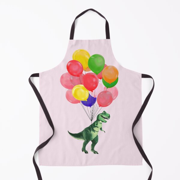 Item preview, Let's Fly T-Rex with Colourful Balloons in Pink designed and sold by bignosework.