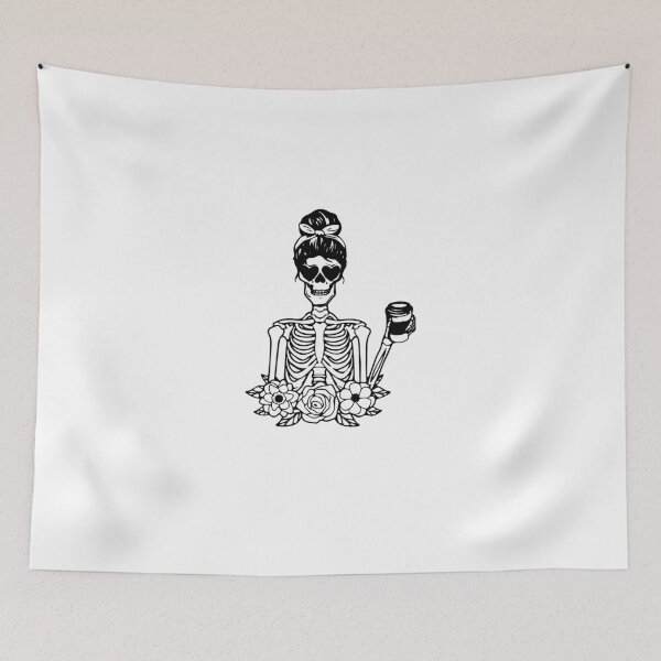 Item preview, Lady Skeleton With Coffee Cup designed and sold by AmazingViews.