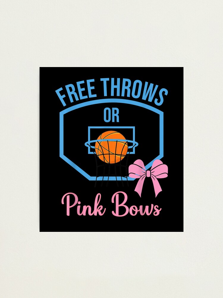 Gender Reveal Free Throws Or Pink Bows' Sticker